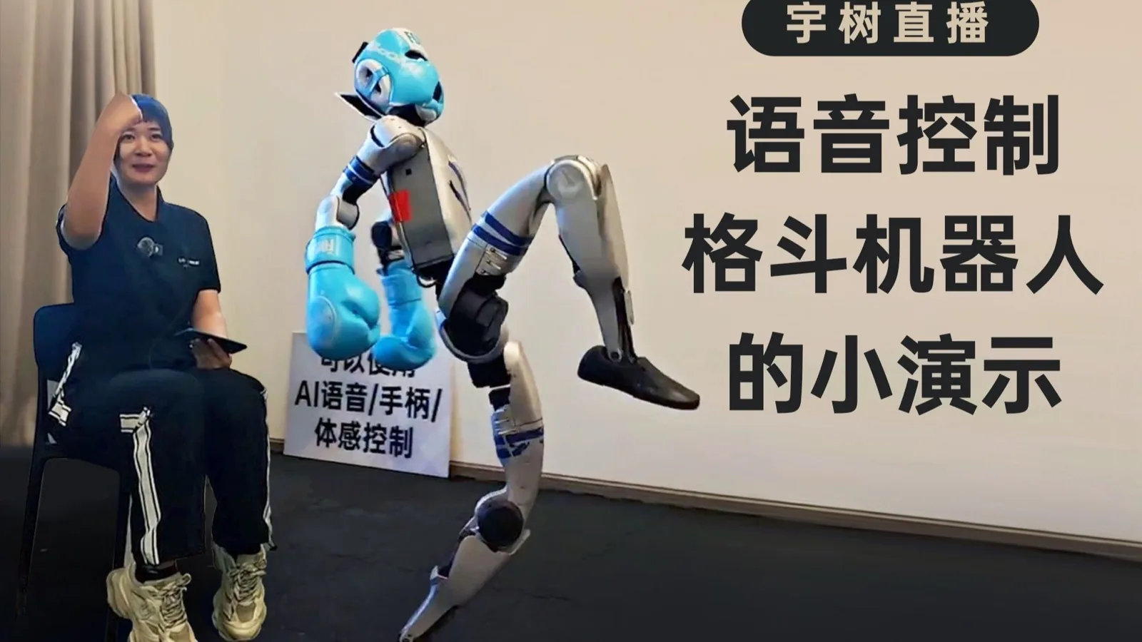 宇树直播回fang：语音控制格斗机器人的小演示 — Unitree宇树科技